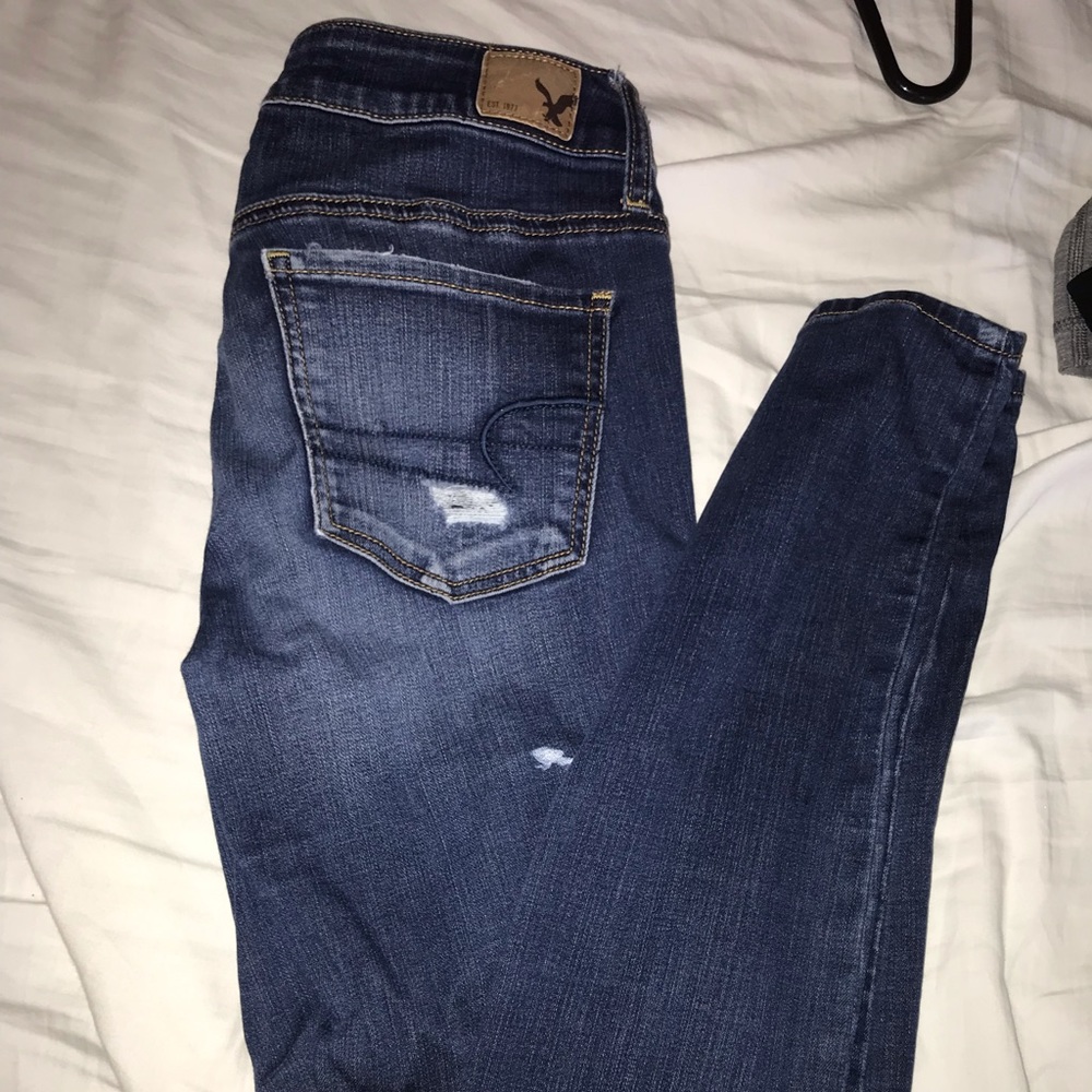 American Eagle ripped skinny jeans